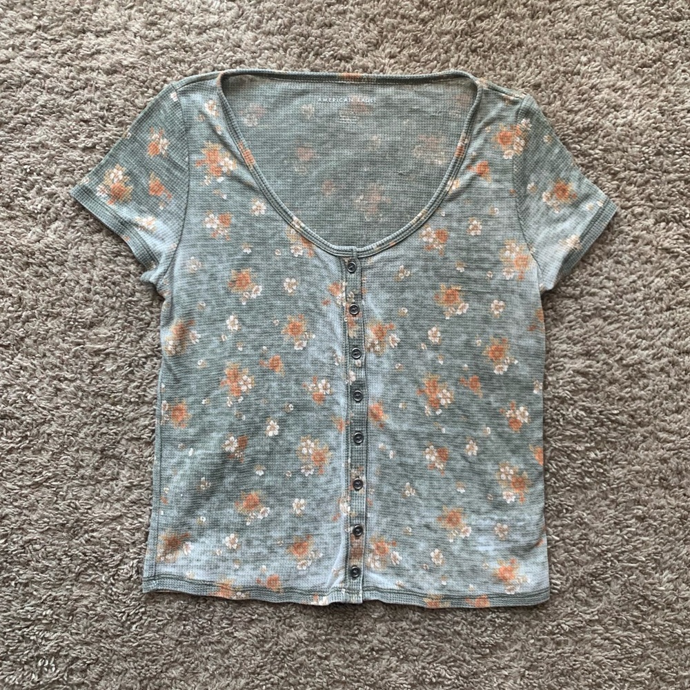 American Eagle Floral Crop Top